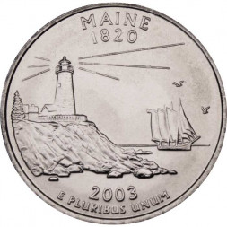 США 25 центов 2003 год - Штат Мэн (D)
