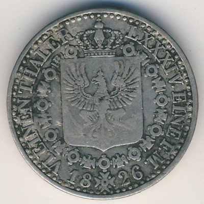 Пруссия 1/6 талера 1826 год