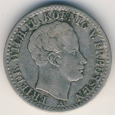 Пруссия 1/6 талера 1826 год