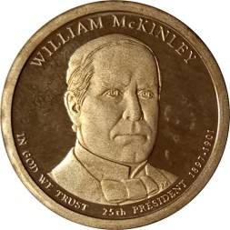 США 1 доллар 2013 год - Уильям Мак-Кинли (S)