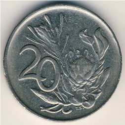 ЮАР 20 центов 1982 год