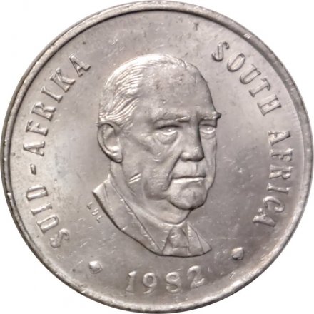 ЮАР 20 центов 1982 год - Окончание президентства Бальтазара Йоханнеса Форстера