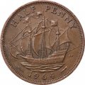 Великобритания 1/2 пенни 1964 год