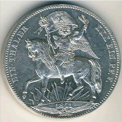 Саксония 1 талер 1871 год