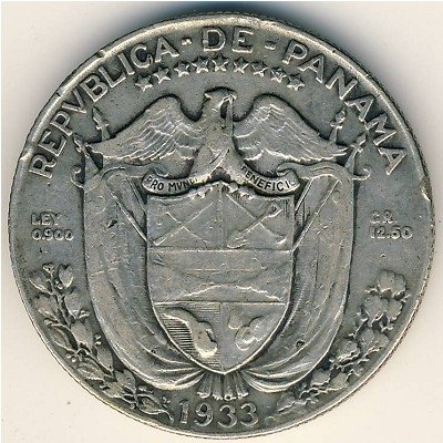 Панама 1/2 бальбоа 1933 год