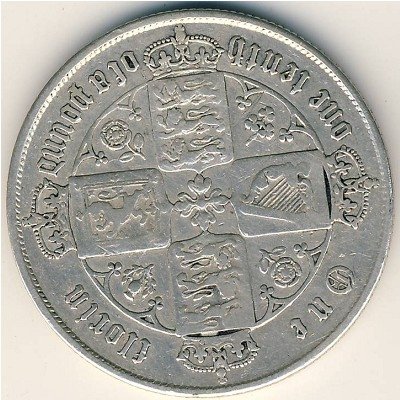 Великобритания 2 шиллинга (1 флорин) 1872 год