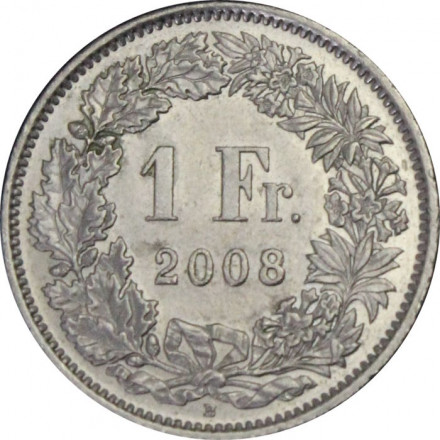 Швейцария 1 франк 2008 год
