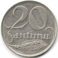 Латвия 20 сантимов 1922 год