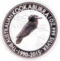 Австралия 1 доллар 2015 год - Кукабарра. 25-лет чеканки монет данной серии