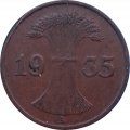 Веймарская республика 1 рейхспфенниг 1935 год (A)