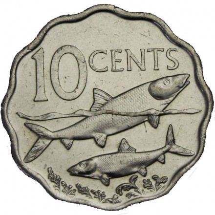 Багамские острова 10 центов 2007 год - Две скумбрии