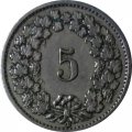 Швейцария 5 раппенов 1919 год
