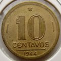 Бразилия 10 сентаво 1944 год - Жетулиу Дорнелис Варгас