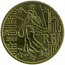 Франция 10 евроцентов 2009 год