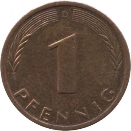 ФРГ 1 пфенниг 1971 год (D)