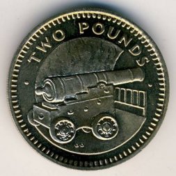 Гибралтар 2 фунта 1990 год