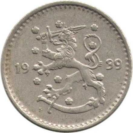 Финляндия 1 марка 1939 год