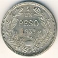Чили 1 песо 1932 год