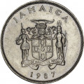 Ямайка 25 центов 1987 год