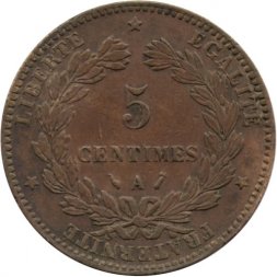 Франция 5 сантимов 1886 год
