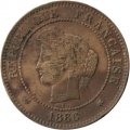 Франция 5 сантимов 1886 год