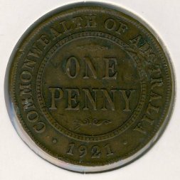 Австралия 1 пенни 1921 год
