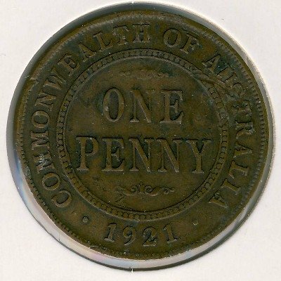 Австралия 1 пенни 1921 год