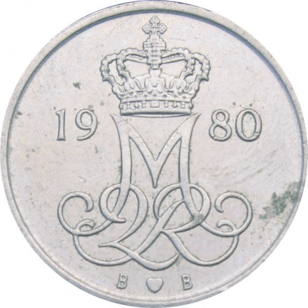 Дания 10 эре 1980 год - Королева Маргрете II