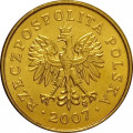 Польша 2 гроша 2007 год - Герб UNC