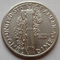 США 1 дайм (10 центов) 1918 год - Меркурий (S)