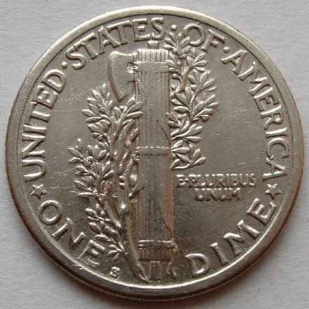 США 1 дайм (10 центов) 1918 год - Меркурий (S)