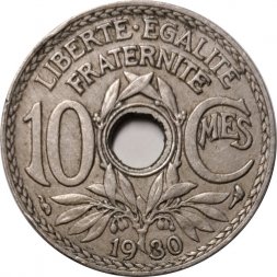 Франция 10 сантимов 1930 год