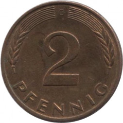 ФРГ 2 пфеннига 1981 год (G)