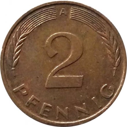 ФРГ 2 пфеннига 1991 год (A)