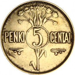 Литва 5 центов 1925 год