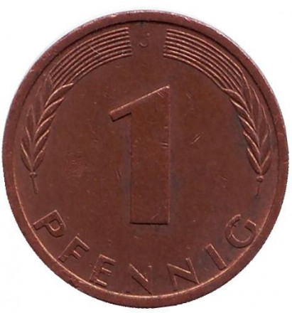 ФРГ 1 пфенниг 1971 год - J