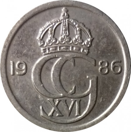 Швеция 10 эре 1986 год - Король Карл XVI Густав (D)