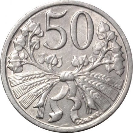 Чехословакия 50 геллеров 1951 год