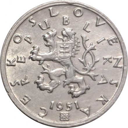 Чехословакия 50 геллеров 1951 год