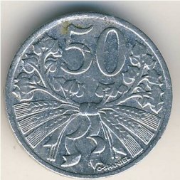 Чехословакия 50 гелеров 1951 год