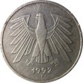 Германия 5 марок 1992 год (F)