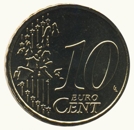 Финляндия 10 евроцентов 2013 год - Герб Финляндии