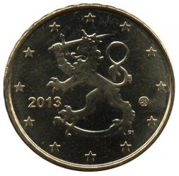 Финляндия 10 евроцентов 2013 год - Герб Финляндии