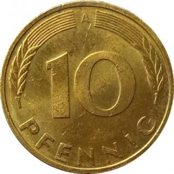 ФРГ 10 пфеннигов 1993 год - A