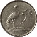 ЮАР 5 центов 1968 год - Окончание президентства Чарльза Сварта /SUID-AFRIKA/