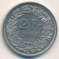 Швейцария 2 франка 2004 год