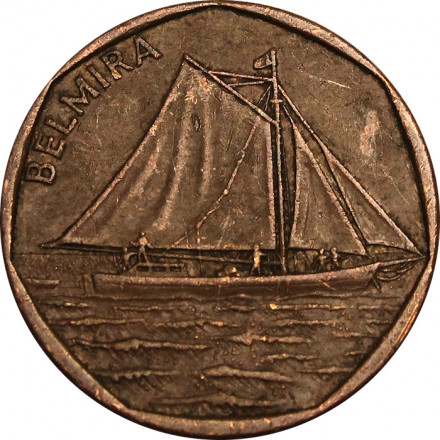 Кабо-Верде 5 эскудо 1994 год - Корабли - Belmira - VF
