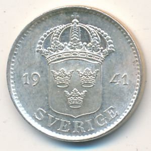 Швеция 25 эре 1941 год