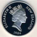 Новая Зеландия 1 доллар 1986 год - Какапо (серебро)