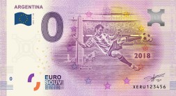 Сборная Аргентины - Сувенирная банкнота 0 евро 2018 год